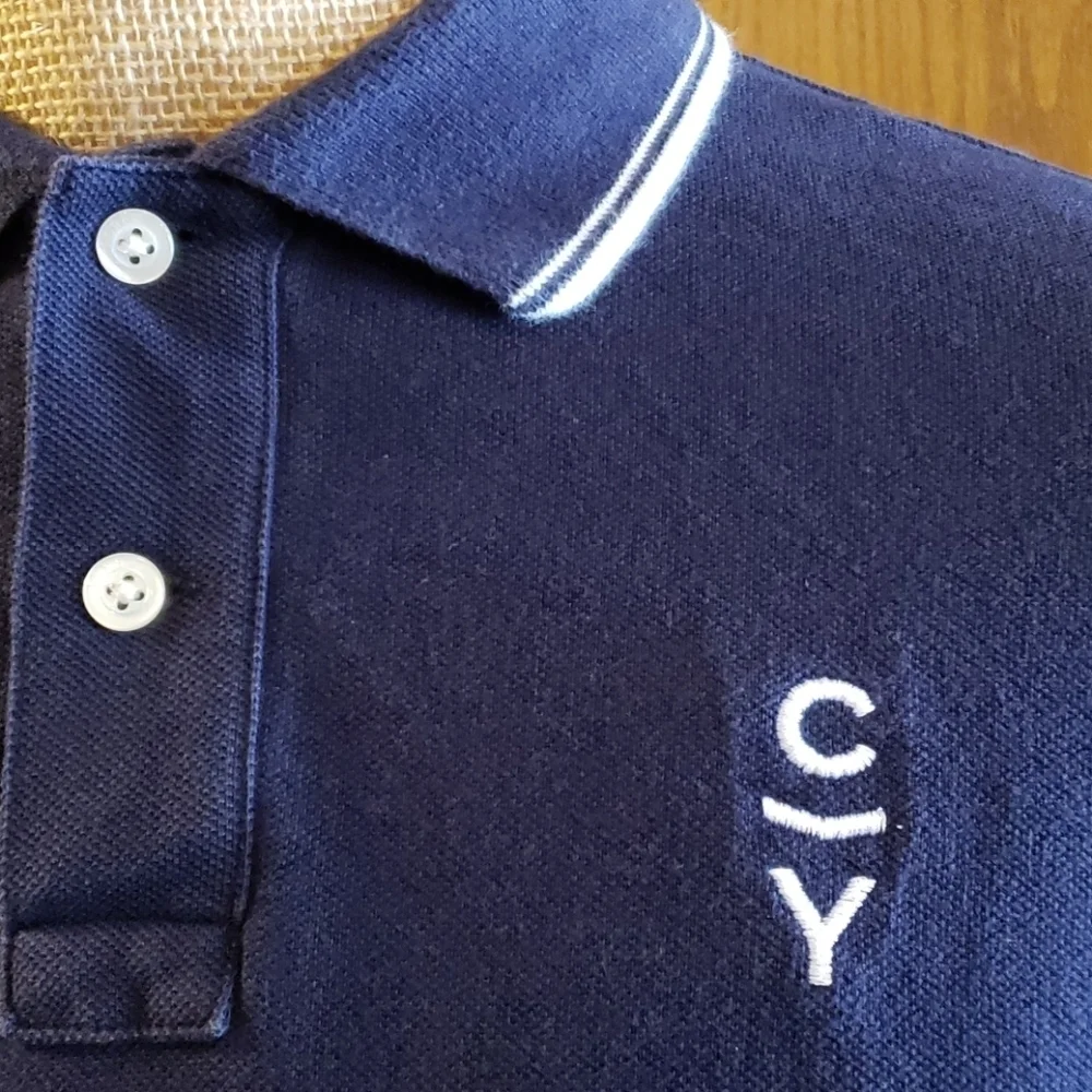 J.crew pique polo navy white details